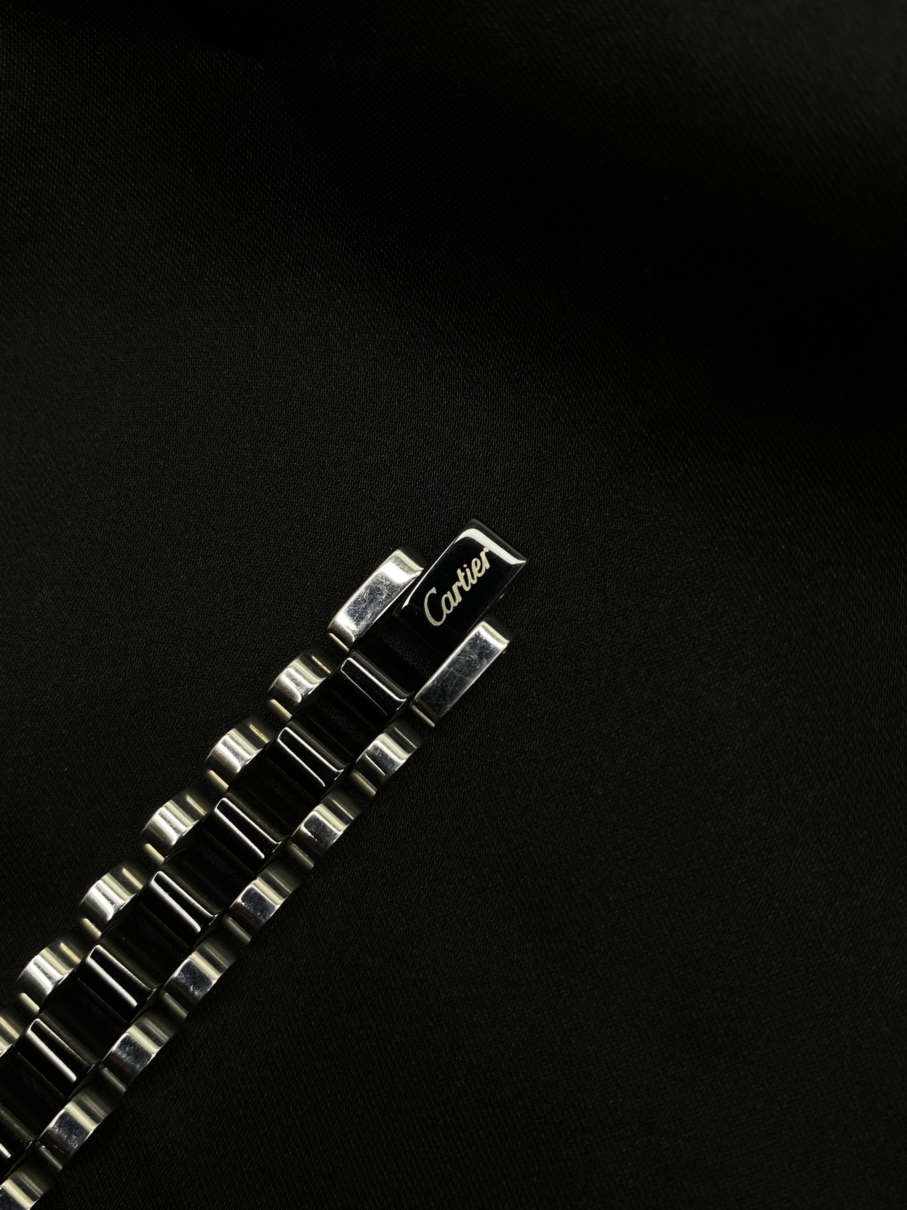 Luxury Two-Tone Men’s Bracelet with Cartier Engraving