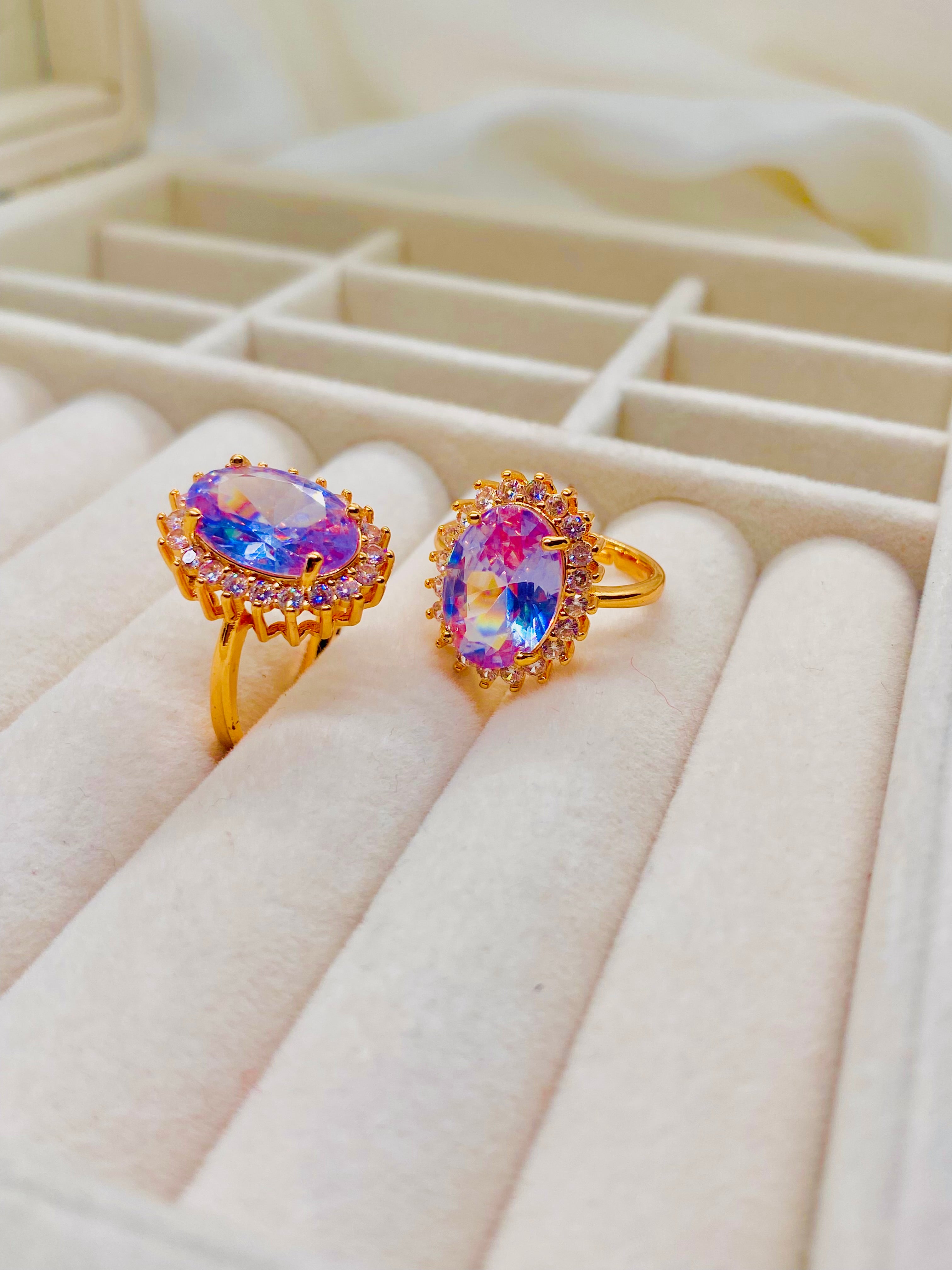 Gold Halo Statement Ring