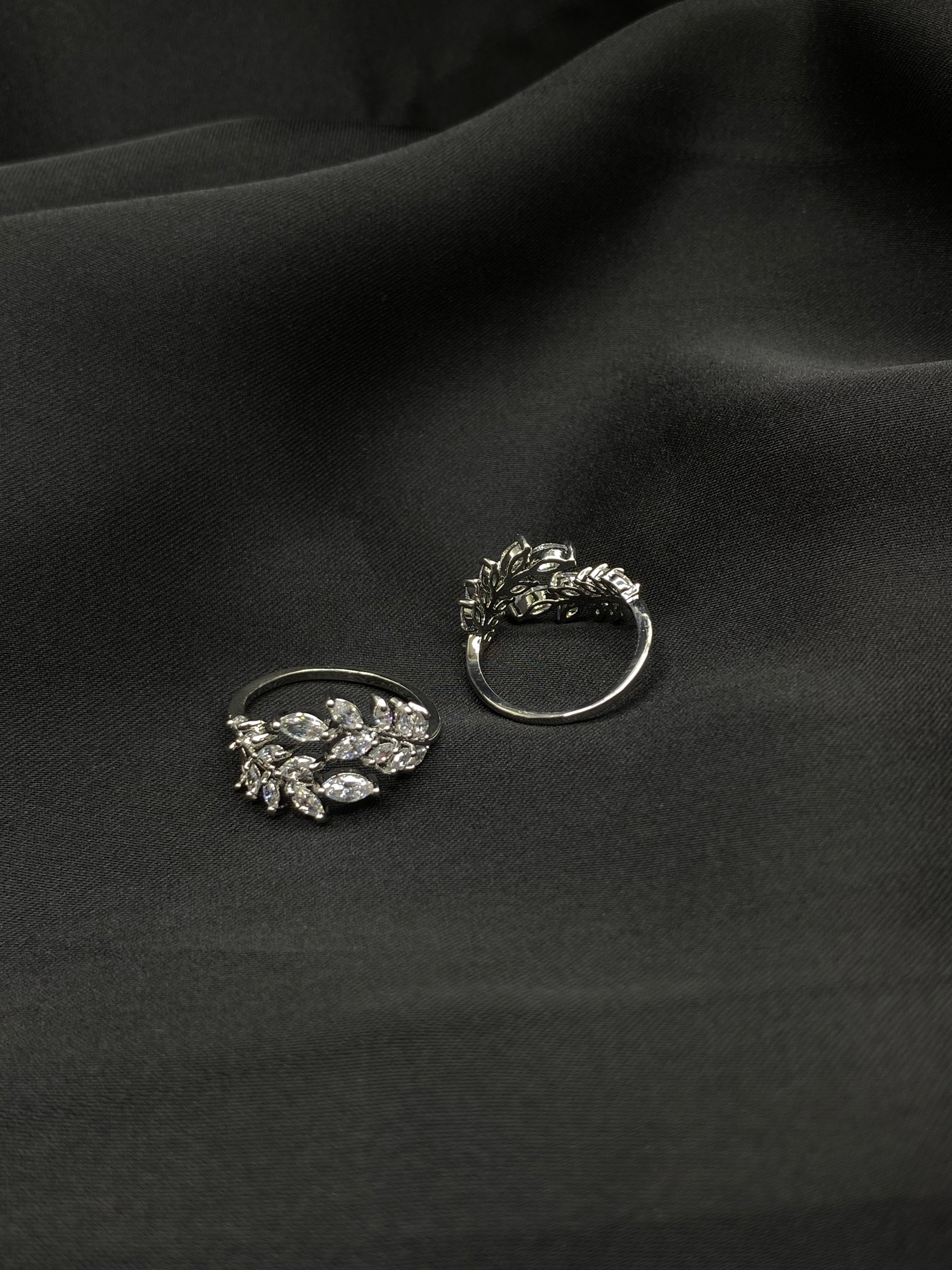 Leaf-Inspired Diamond Ring
