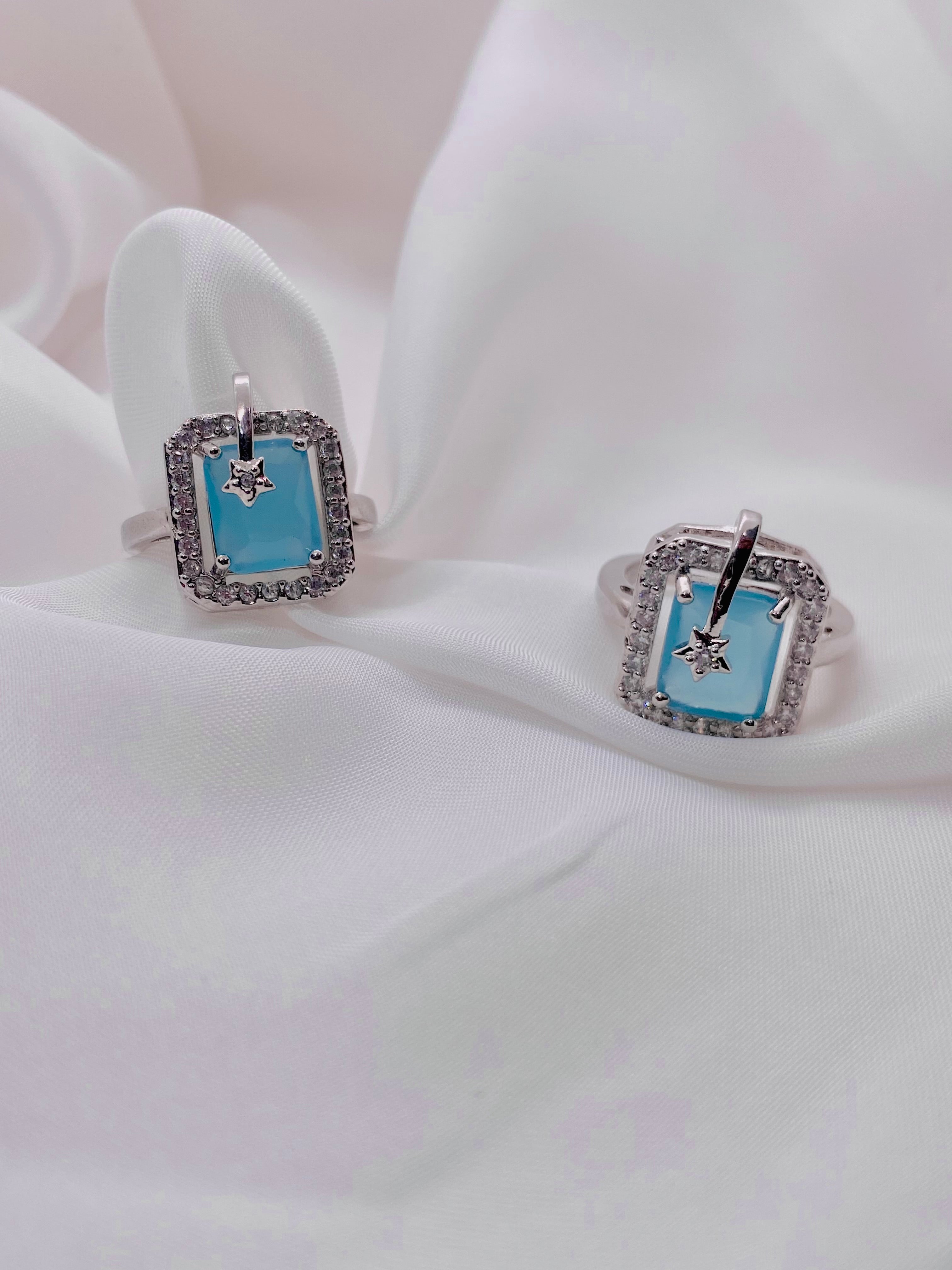 Celestial Charm: Turquoise Dream Rings