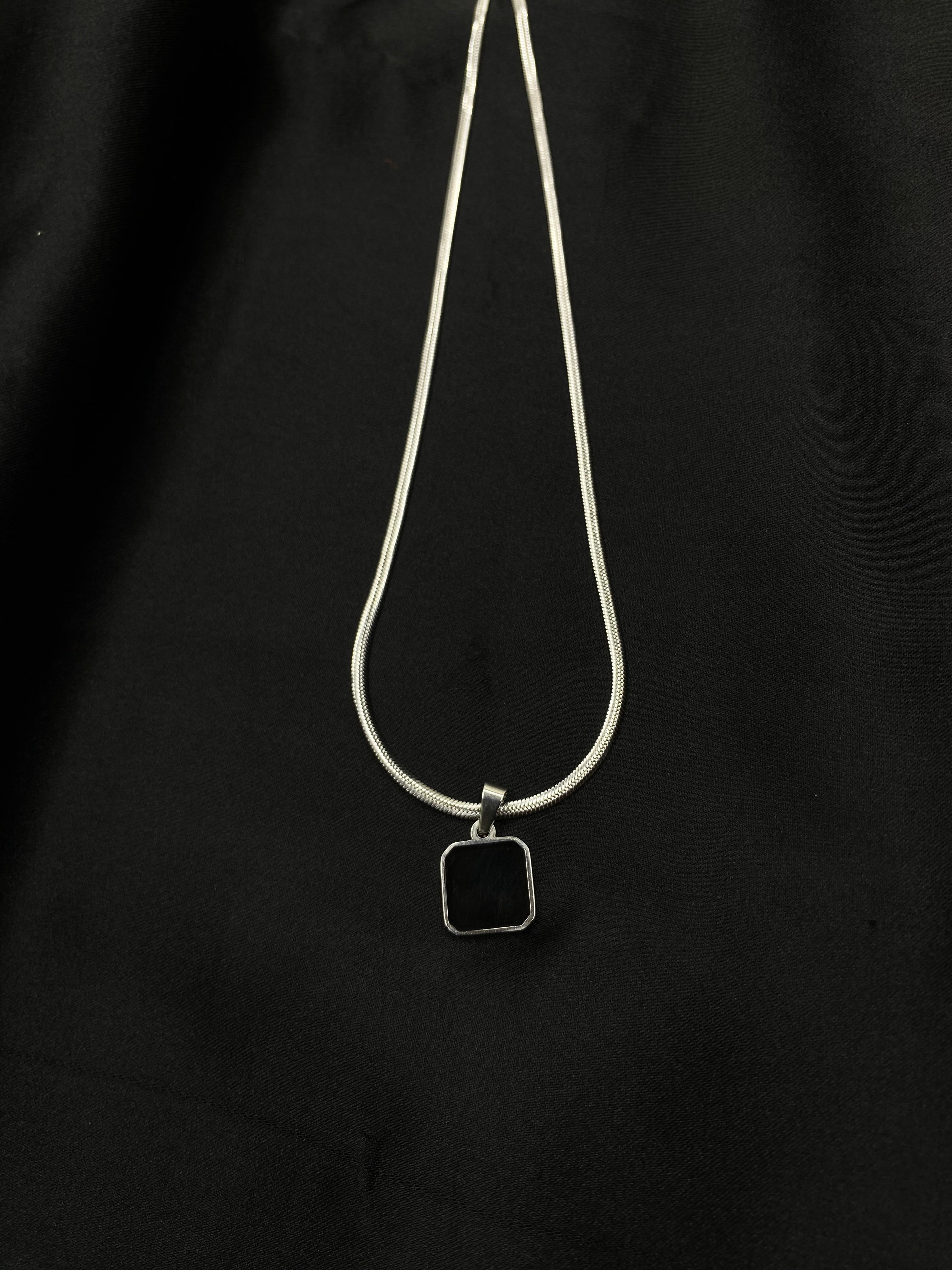 Sleek Silver Pendant Necklace