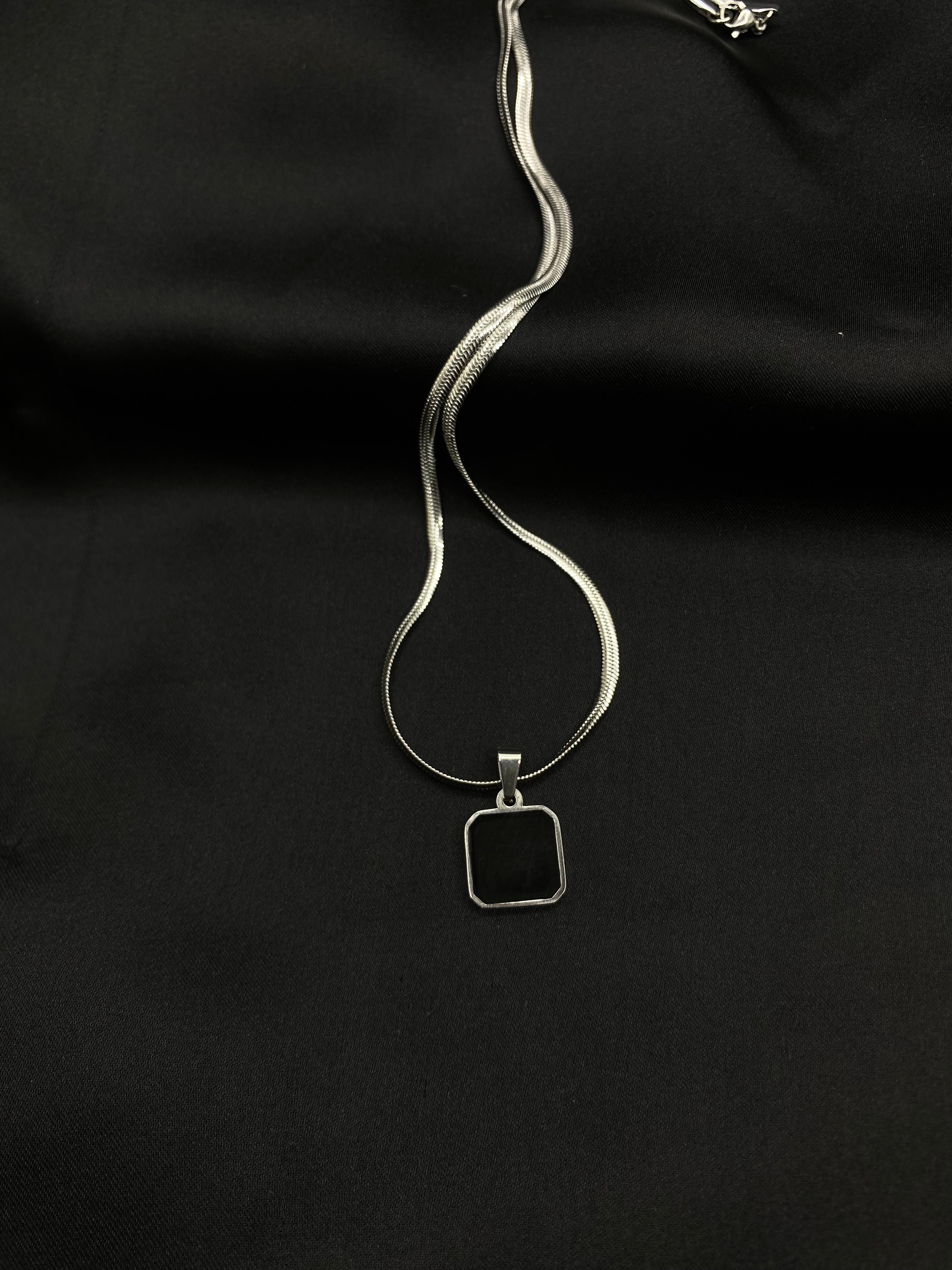Sleek Silver Pendant Necklace