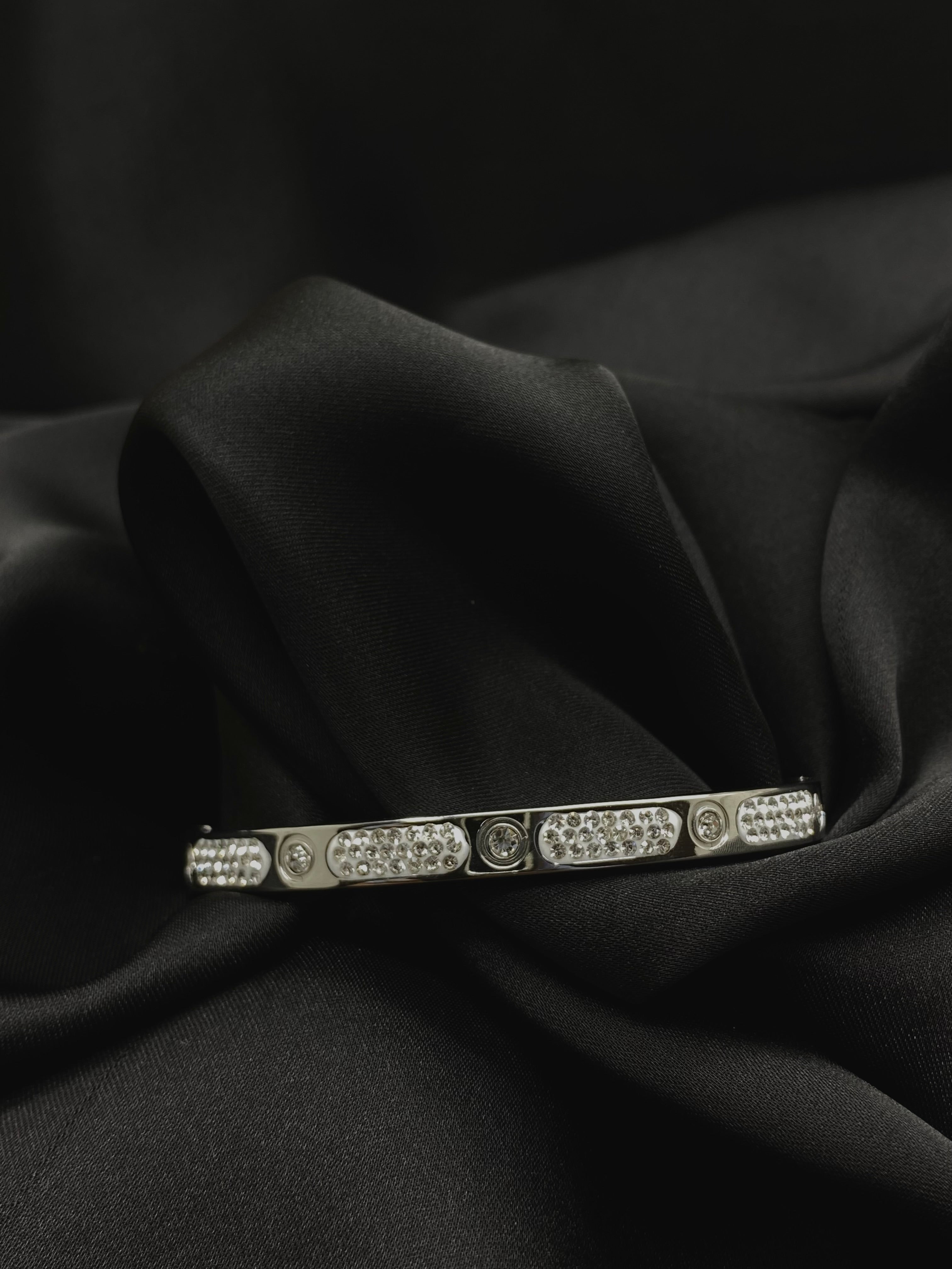 Dual-Tone Diamond-Studded Bracelets