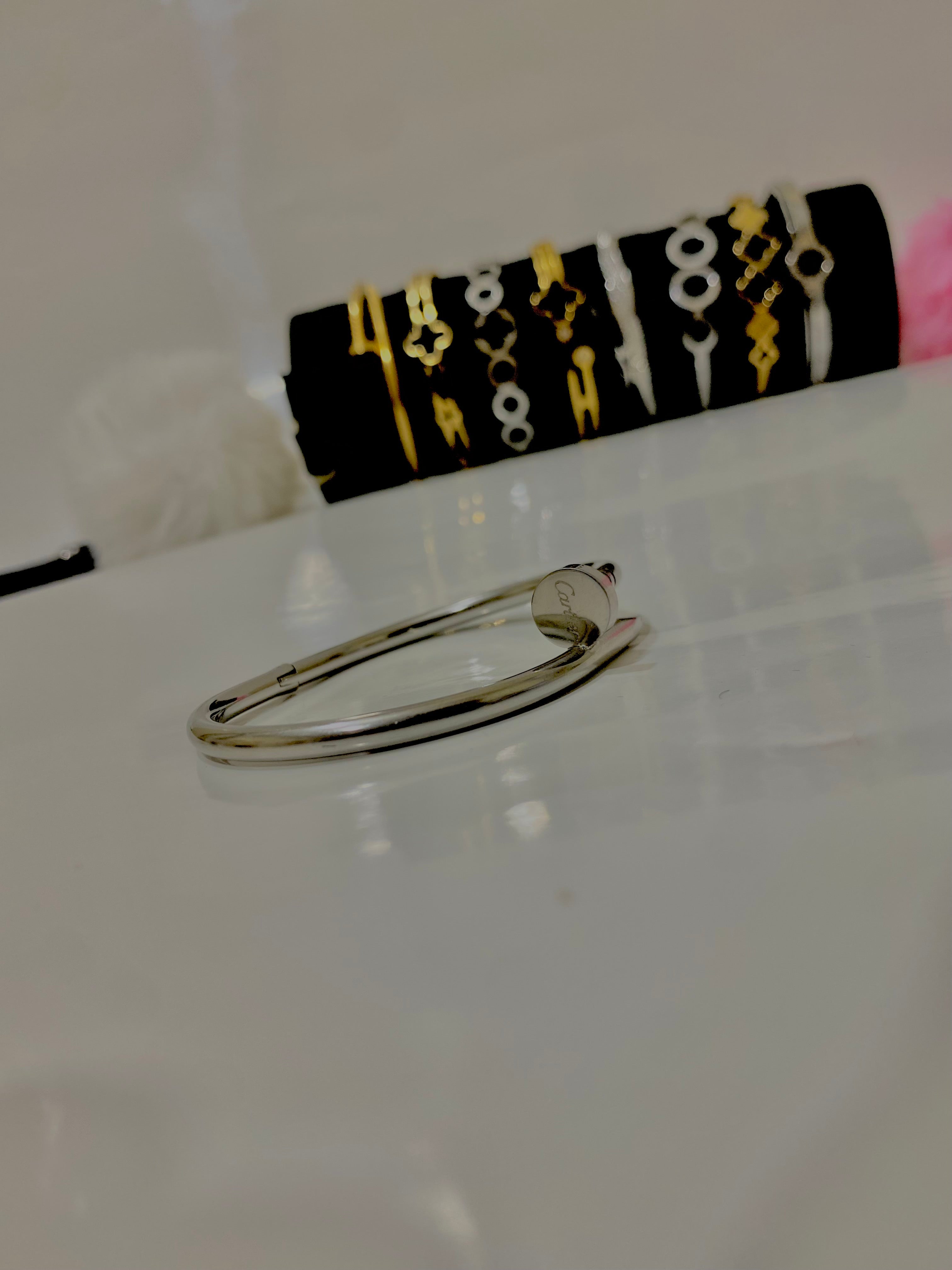 Luxury Cartier-Inspired Nail Bracelets – Gold & Silver Finishes