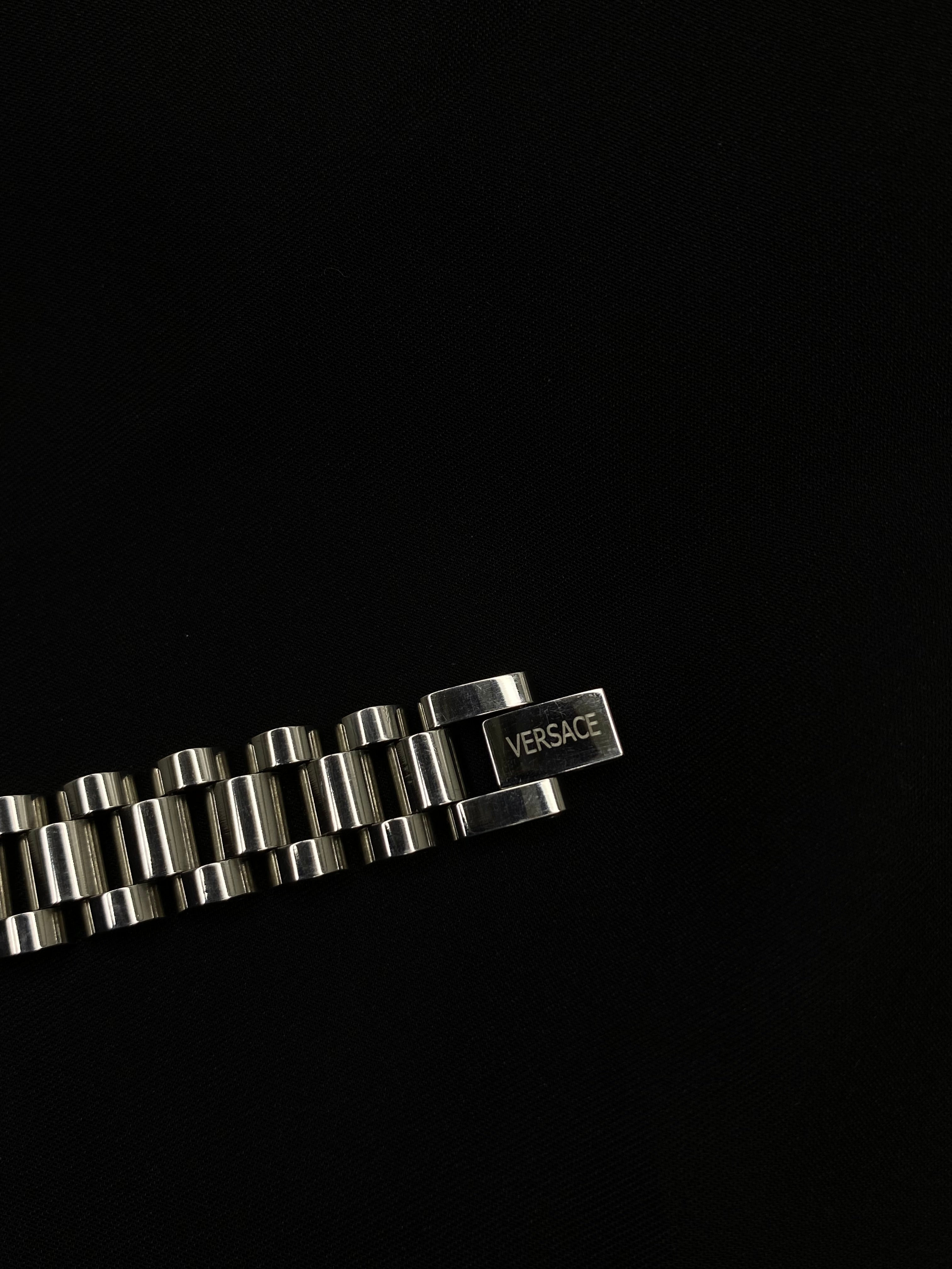 Versace Silver Medusa Stainless Steel Bracelet