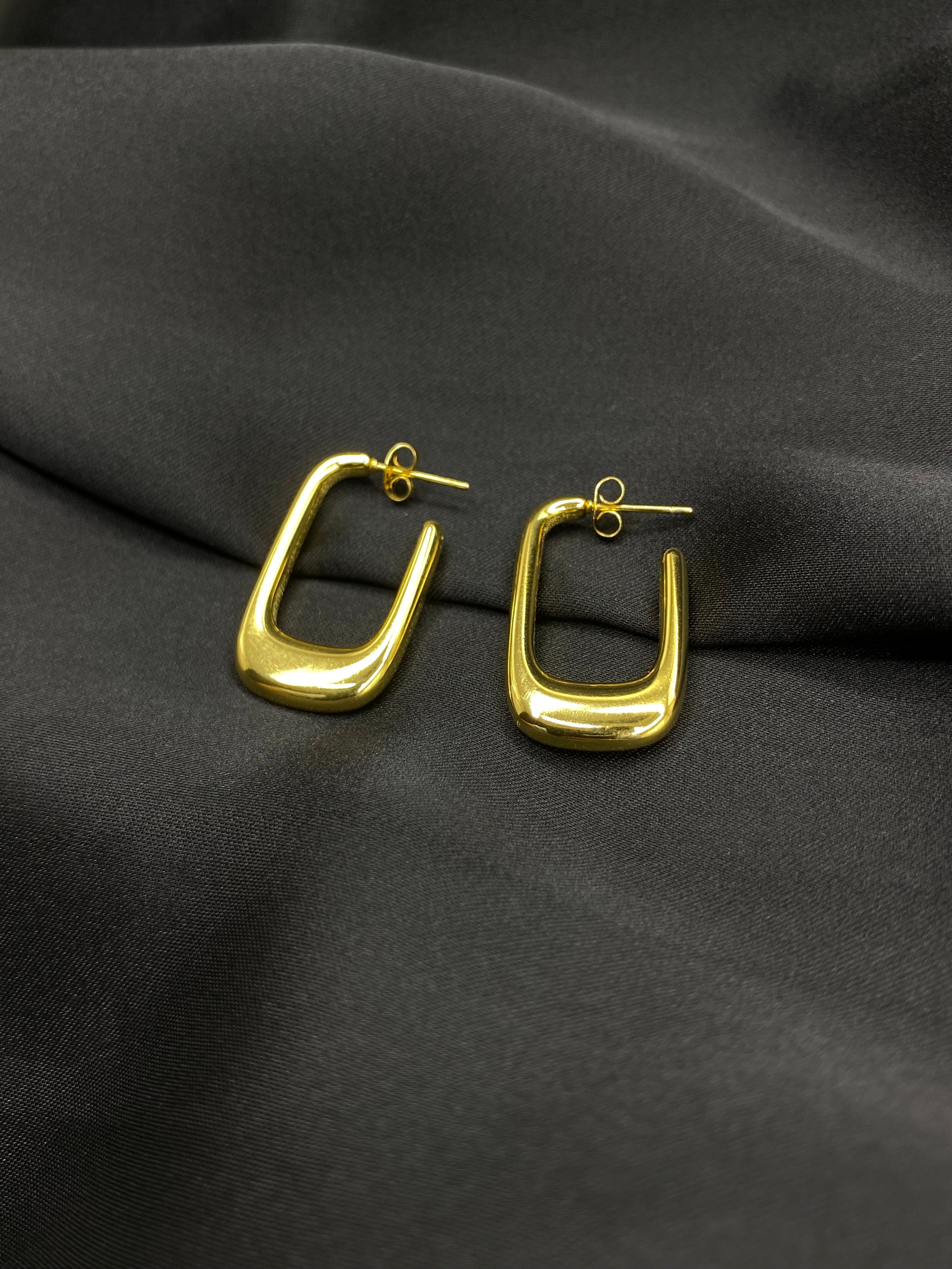 Gold Geometric Hoop Earrings