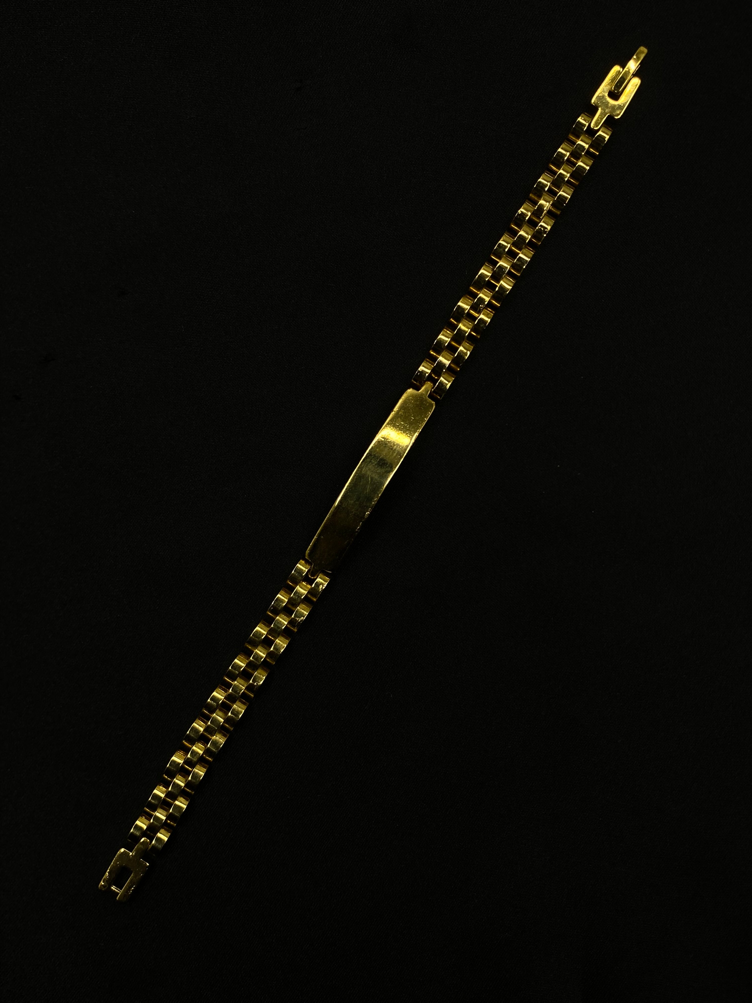 Men’s Gold-Tone ID Link Bracelet