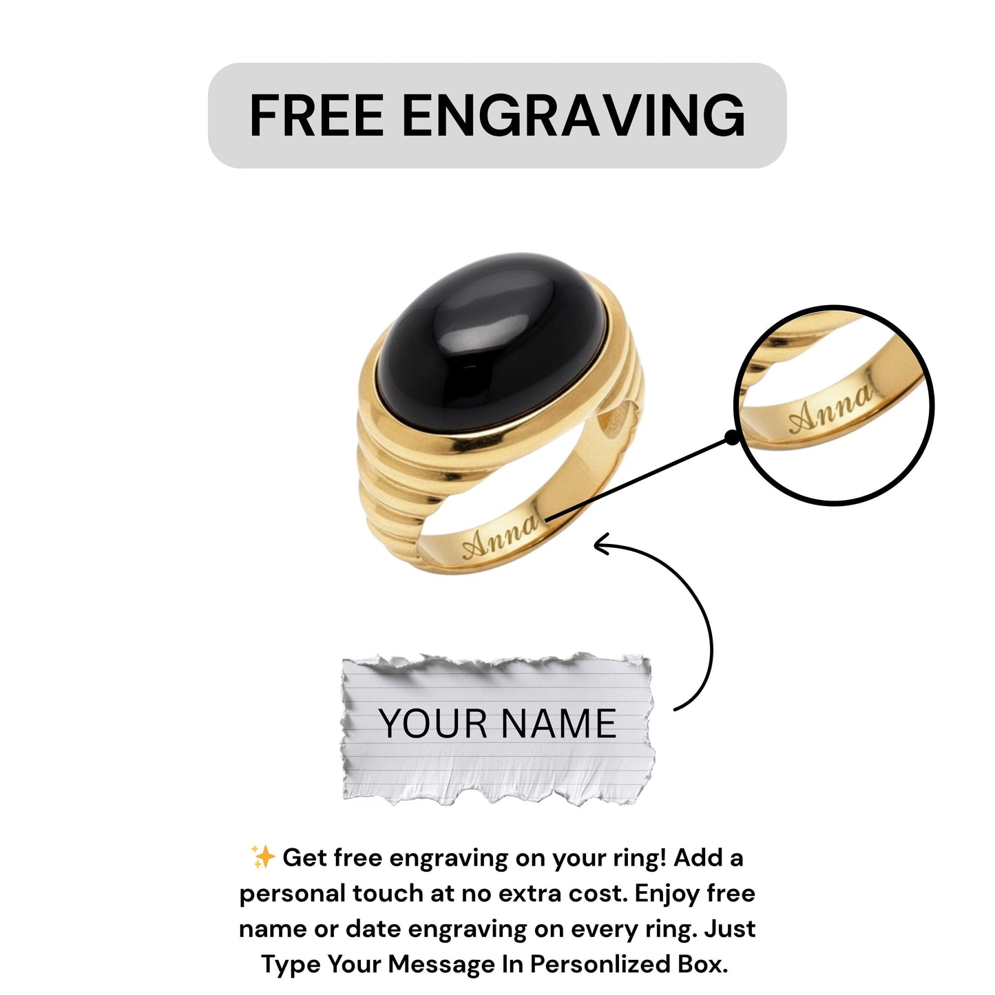 18k Solid Gold Black Onyx Engagement Ring Pear Cut Diamond Three Stone Ring