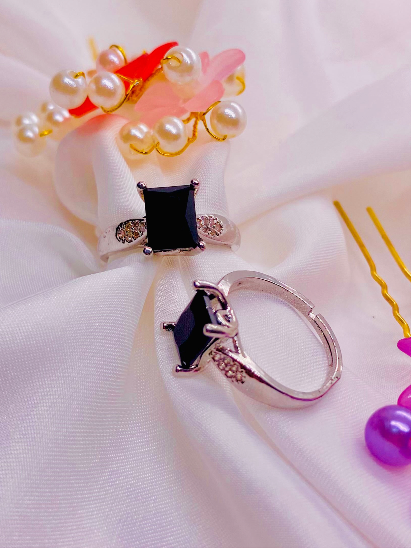 Elegant Black Stone Ring