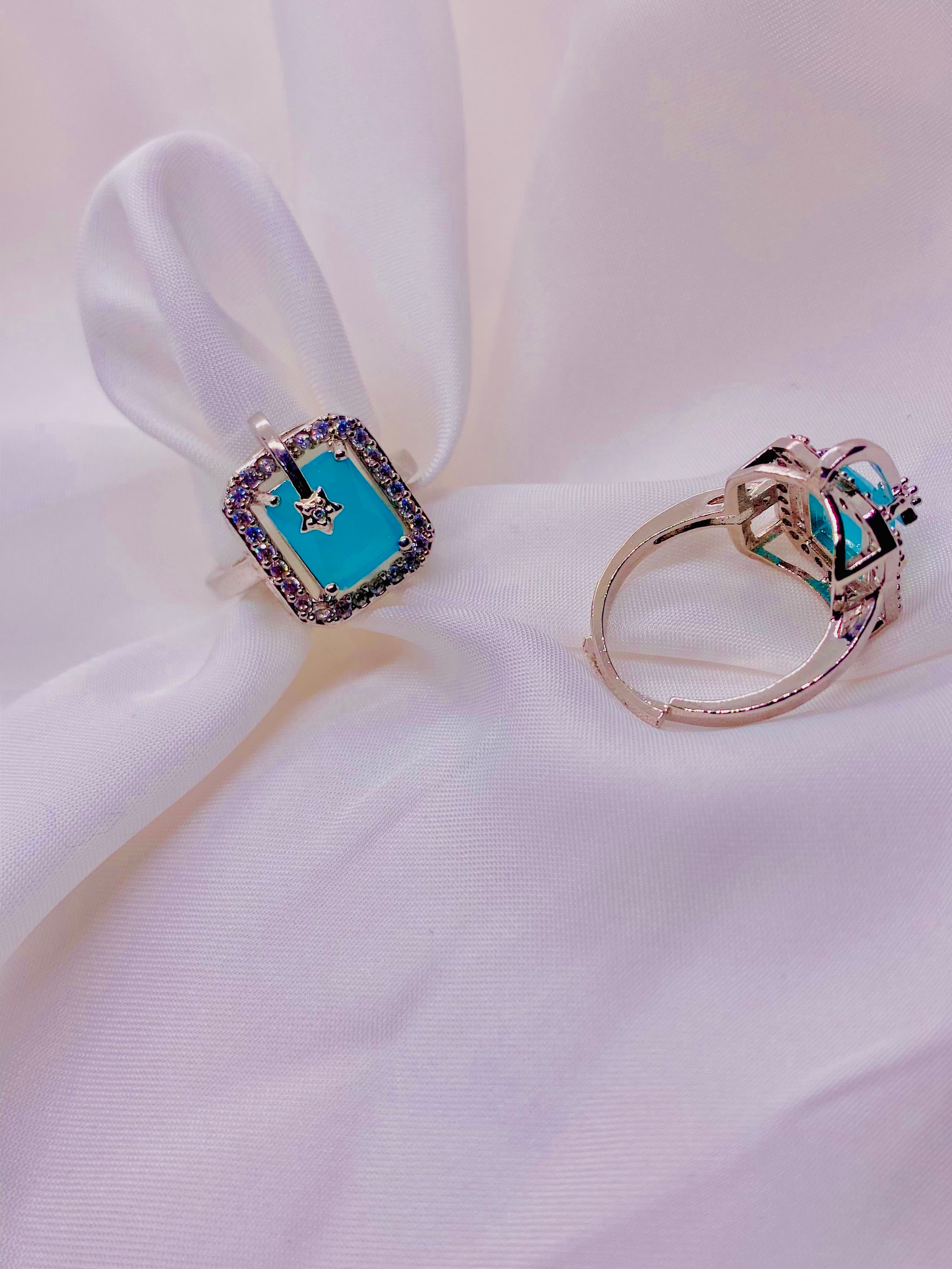 Celestial Charm: Turquoise Dream Rings
