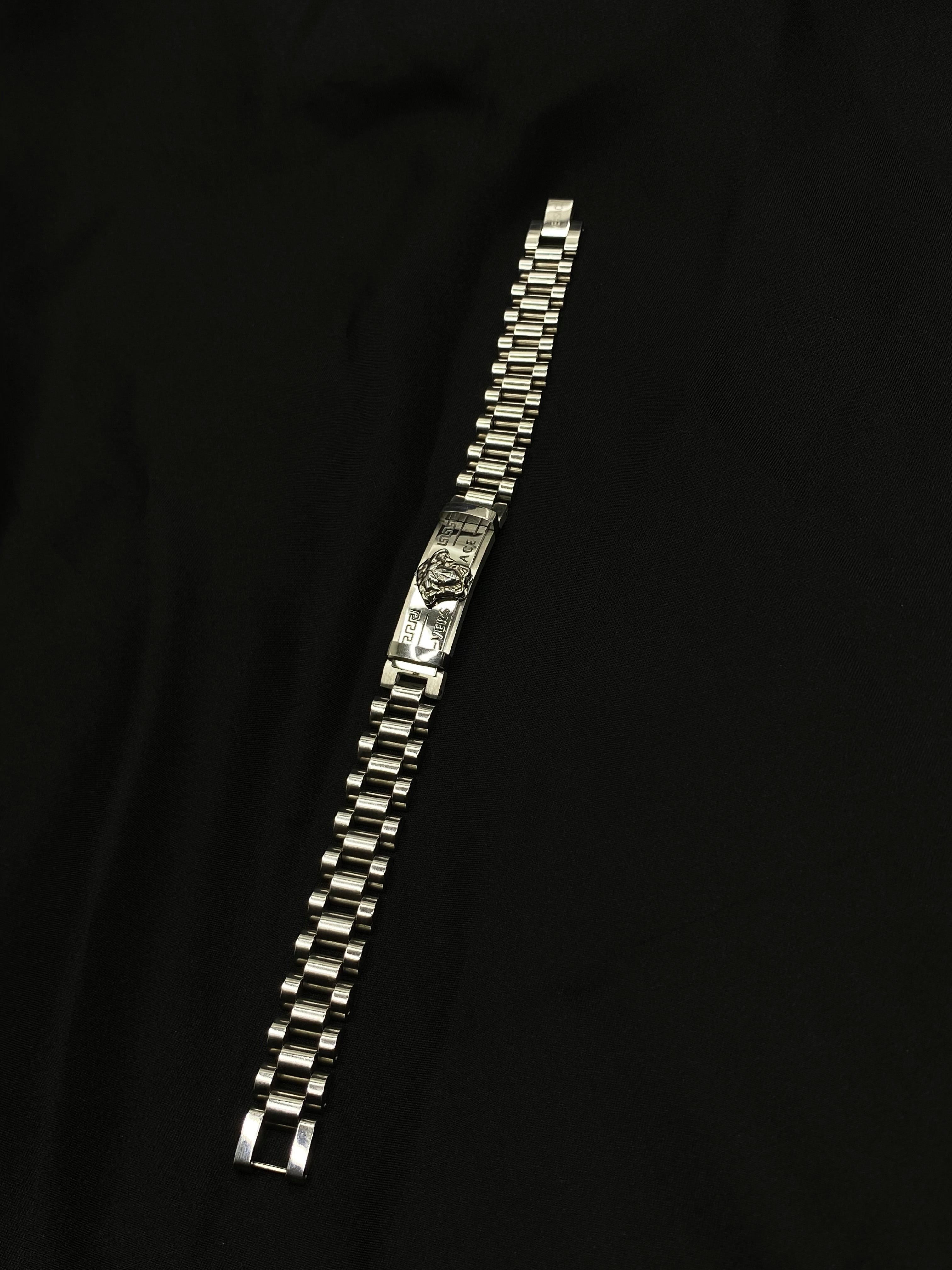 Versace Silver Medusa Stainless Steel Bracelet
