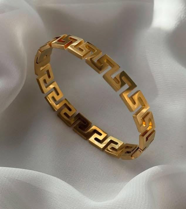 Greek Key Gold Bracelet