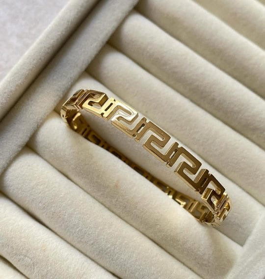 Greek Key Gold Bracelet