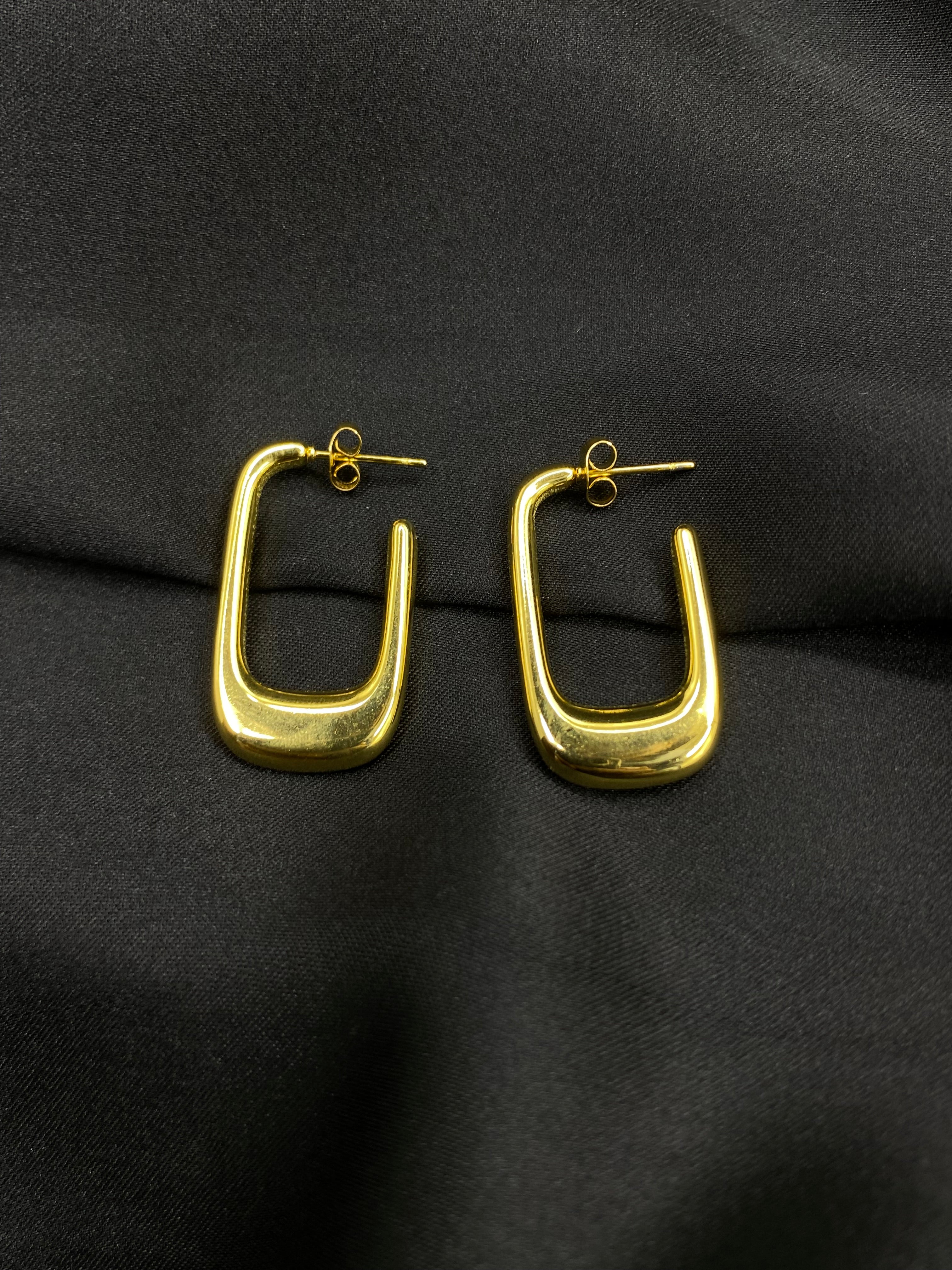 Gold Geometric Hoop Earrings