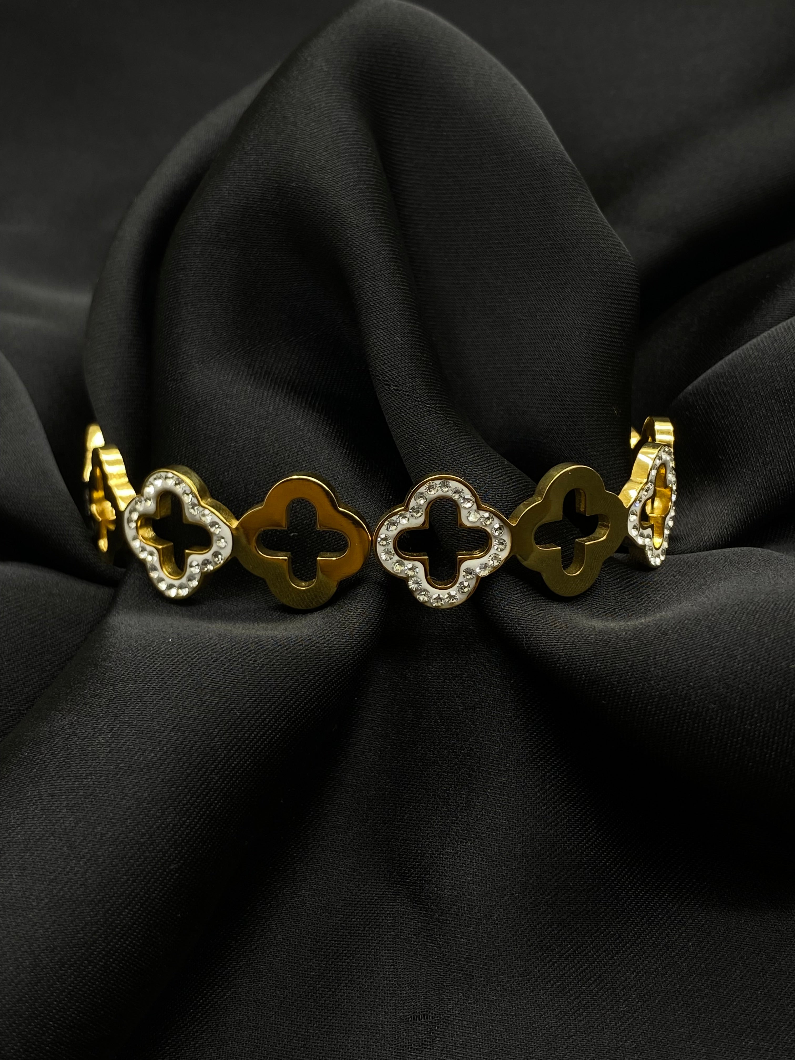 Clover Charm Statement Bracelets – Gold & Silver Edition