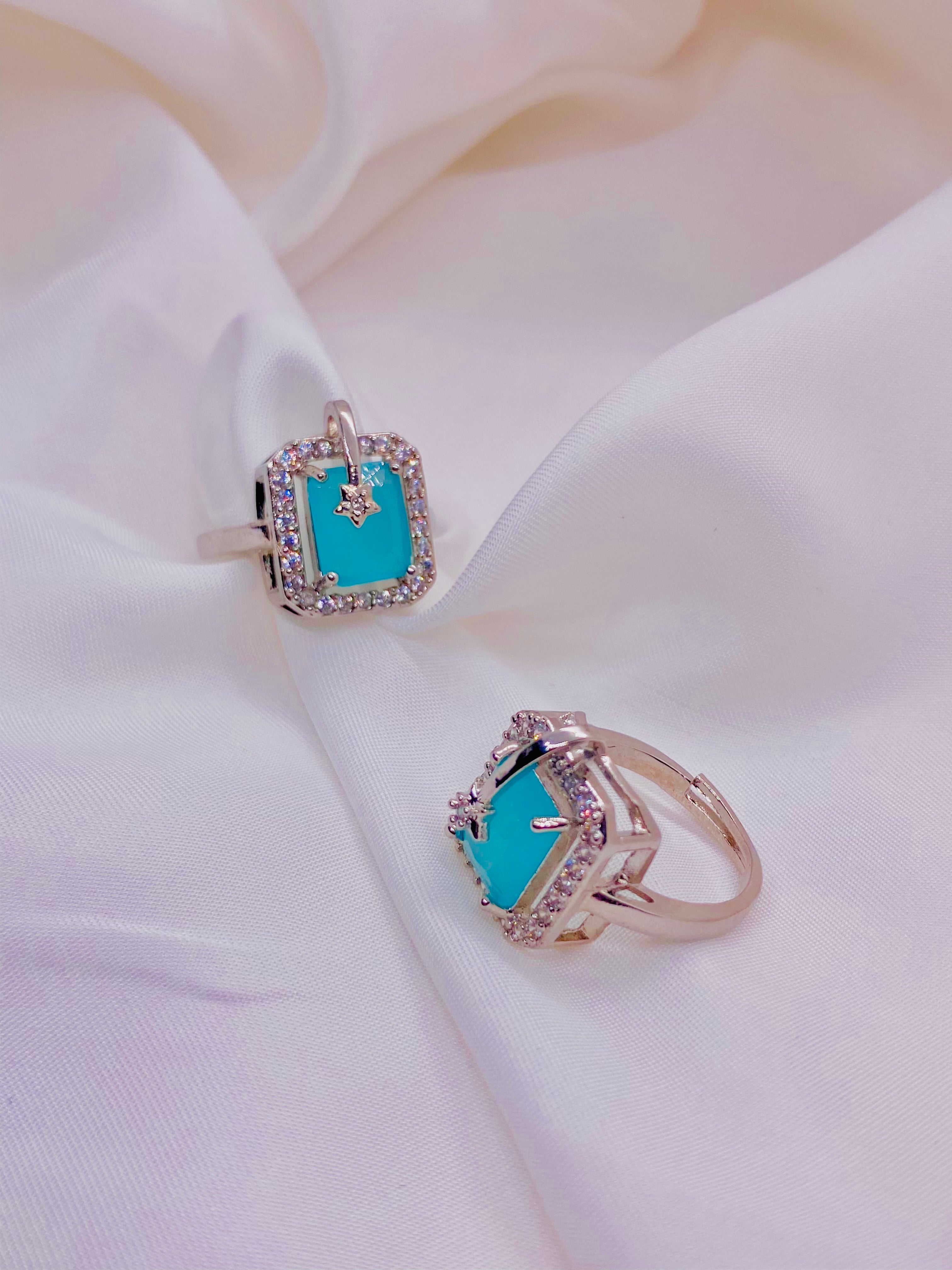 Celestial Charm: Turquoise Dream Rings