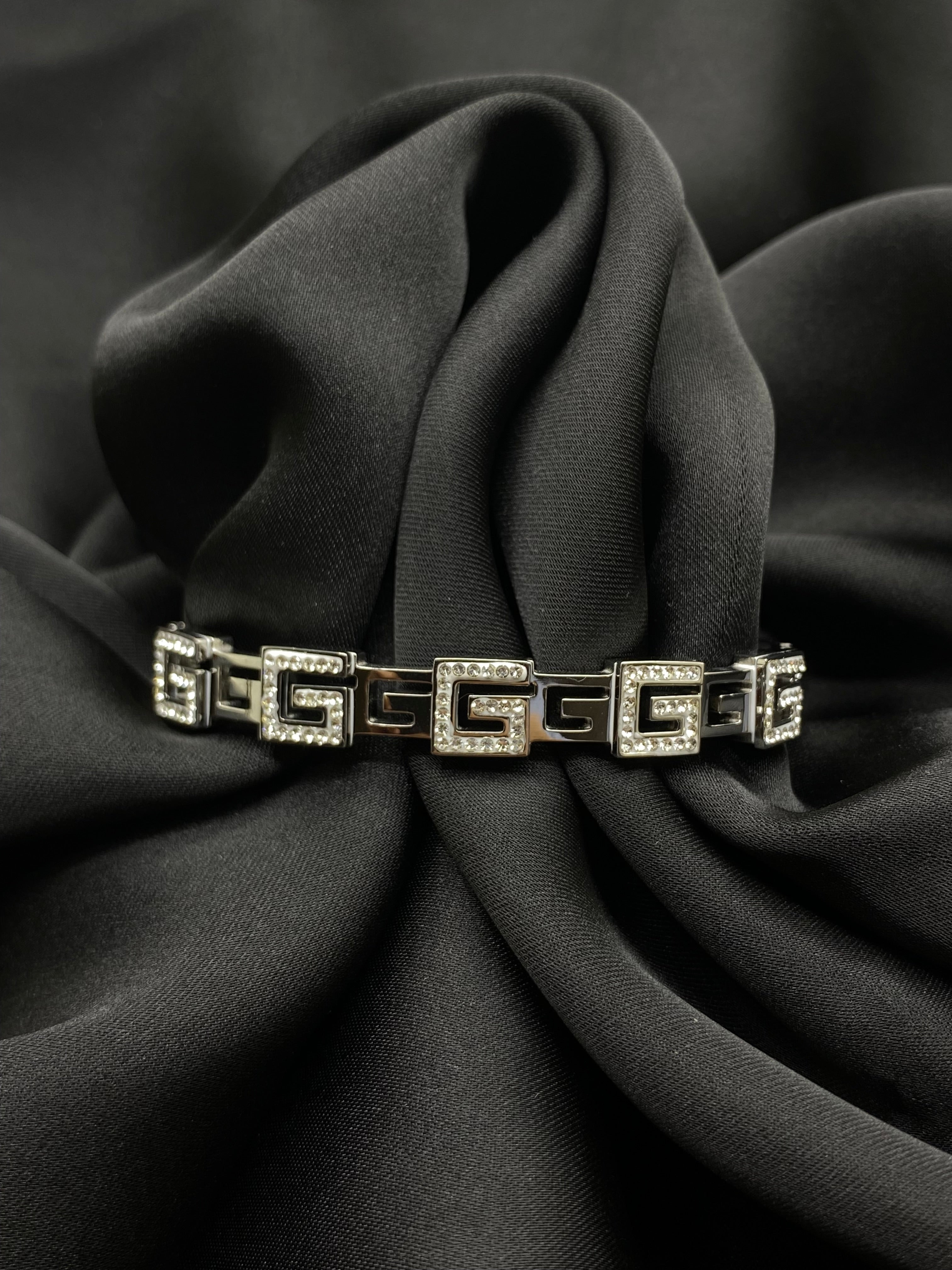 Gold & Silver “G” Link Crystal Bracelets